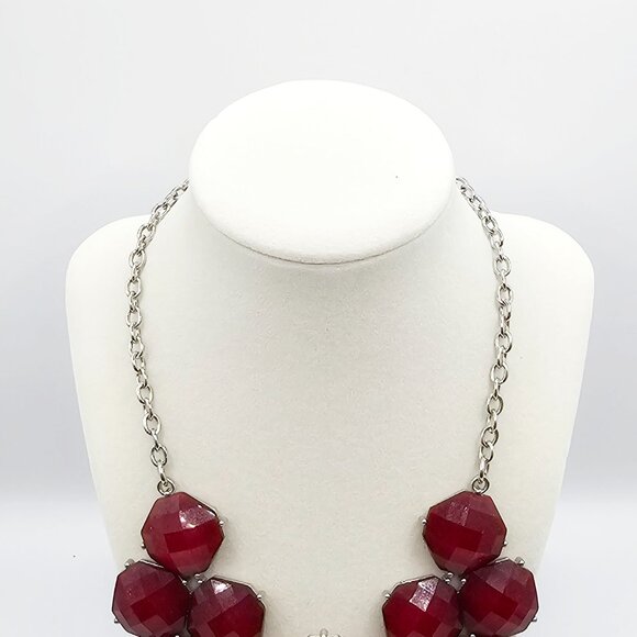Stunning Ruby Red Statement Necklace - Picture 3 of 4